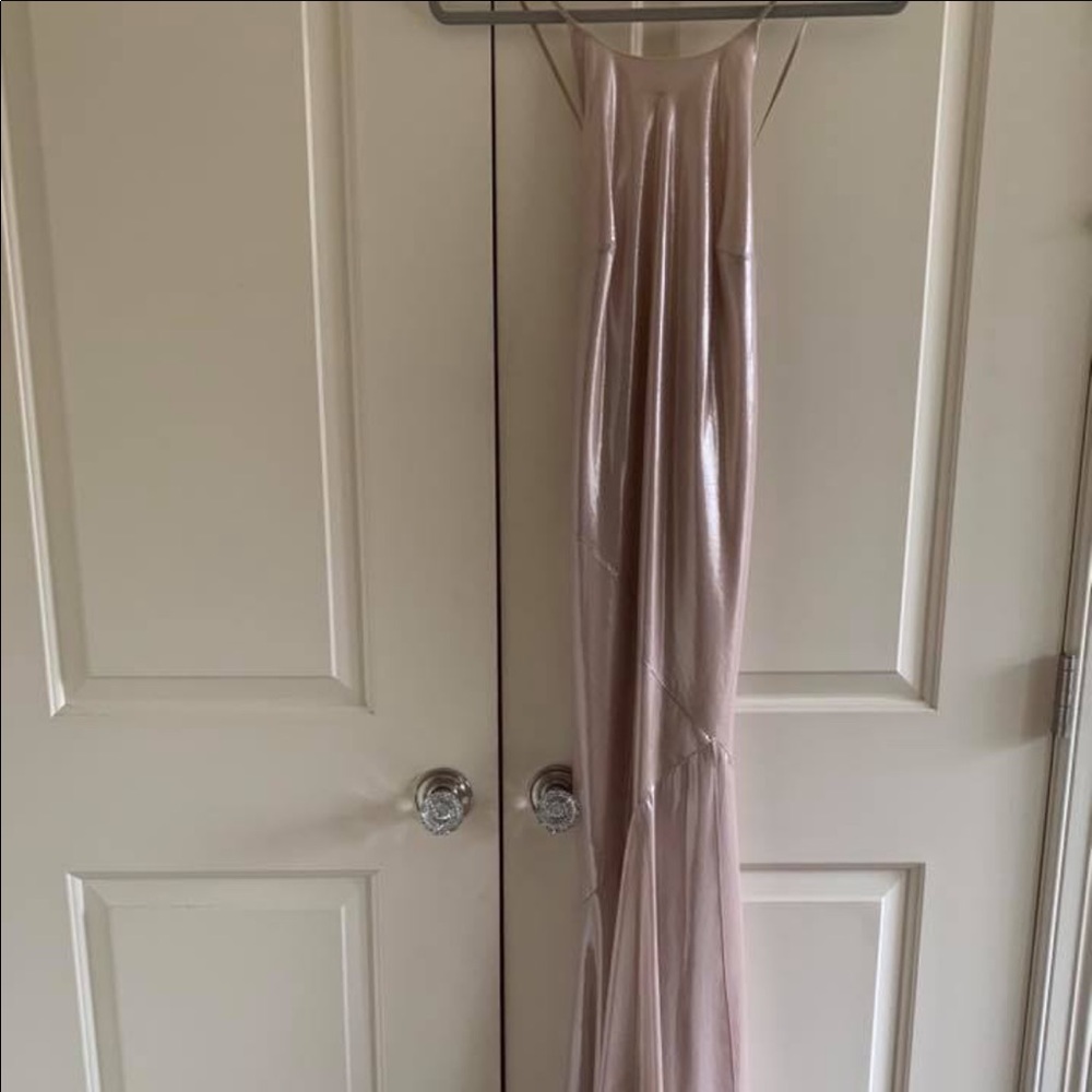 Beautiful silk blush colored dress.